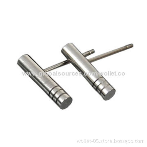 Stainless Steel Punk Stud Earrings, High-polished, OEM Or ODM Orders Welcomed